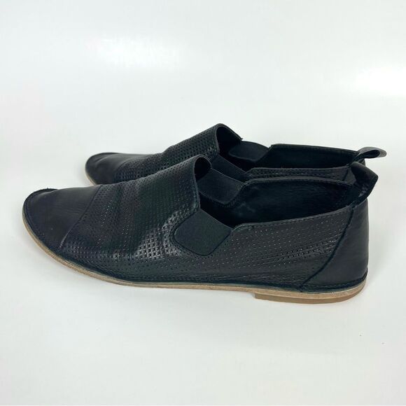 Vince Leather Black Loafer Flats - Picture 5 of 8